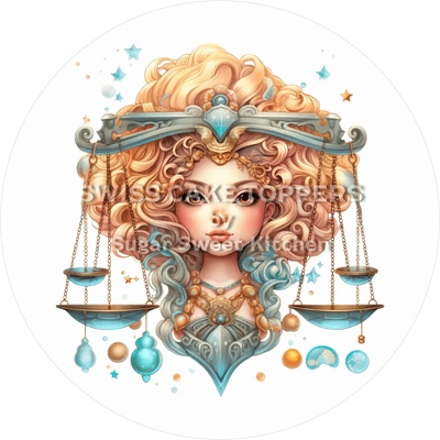 Sternzeichen Waage-Tortenaufleger1 - personalisierbar