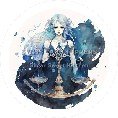 Sternzeichen Waage-Tortenaufleger2 - personalisierbar