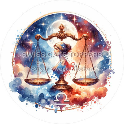 Sternzeichen Waage-Tortenaufleger4 - personalisierbar
