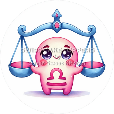 Sternzeichen Waage-Tortenaufleger6 - personalisierbar