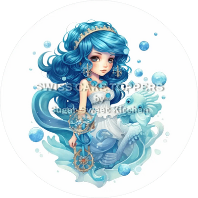 Sternzeichen Wassermann-Tortenaufleger1 - personalisierbar