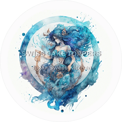 Sternzeichen Wassermann-Tortenaufleger2 - personalisierbar