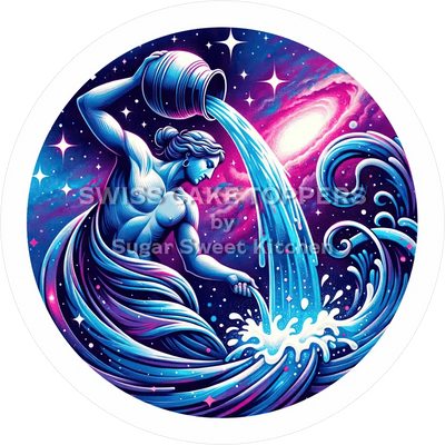 Sternzeichen Wassermann-Tortenaufleger5 - personalisierbar