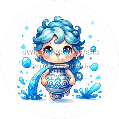 Sternzeichen Wassermann-Tortenaufleger6 - personalisierbar