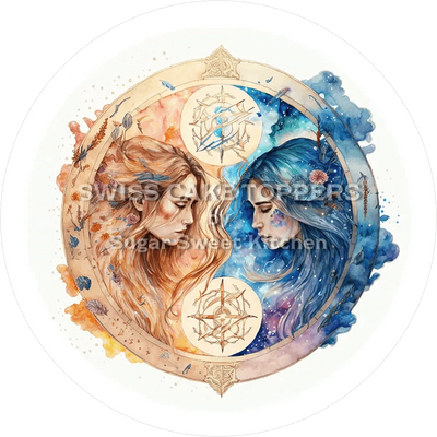 Sternzeichen Zwilling-Tortenaufleger2 - personalisierbar