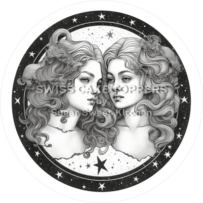 Sternzeichen Zwilling-Tortenaufleger3 - personalisierbar
