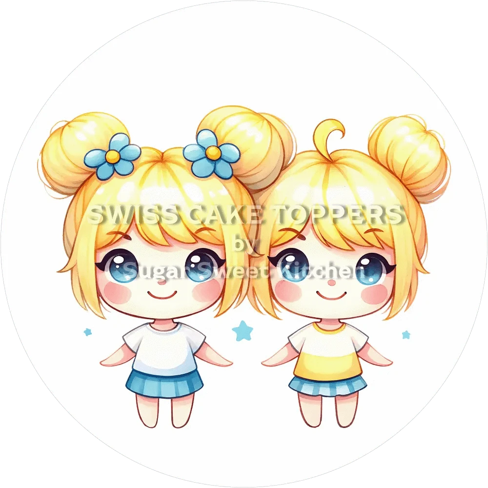 Sternzeichen Zwilling-Tortenaufleger6 - personalisierbar - Fondant- Torten- & Cupcakeaufleger Sugar Sweet Kitchen