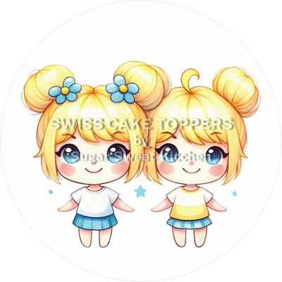 Sternzeichen Zwilling-Tortenaufleger6 - personalisierbar