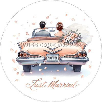 Stilvoller Hochzeits- Tortenaufleger - personalisierbar