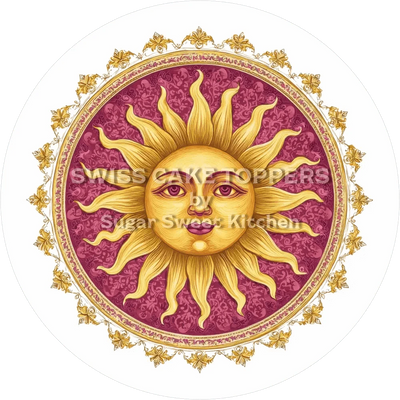 Strahlender Sonne-Tortenaufleger28 - personalisierbar