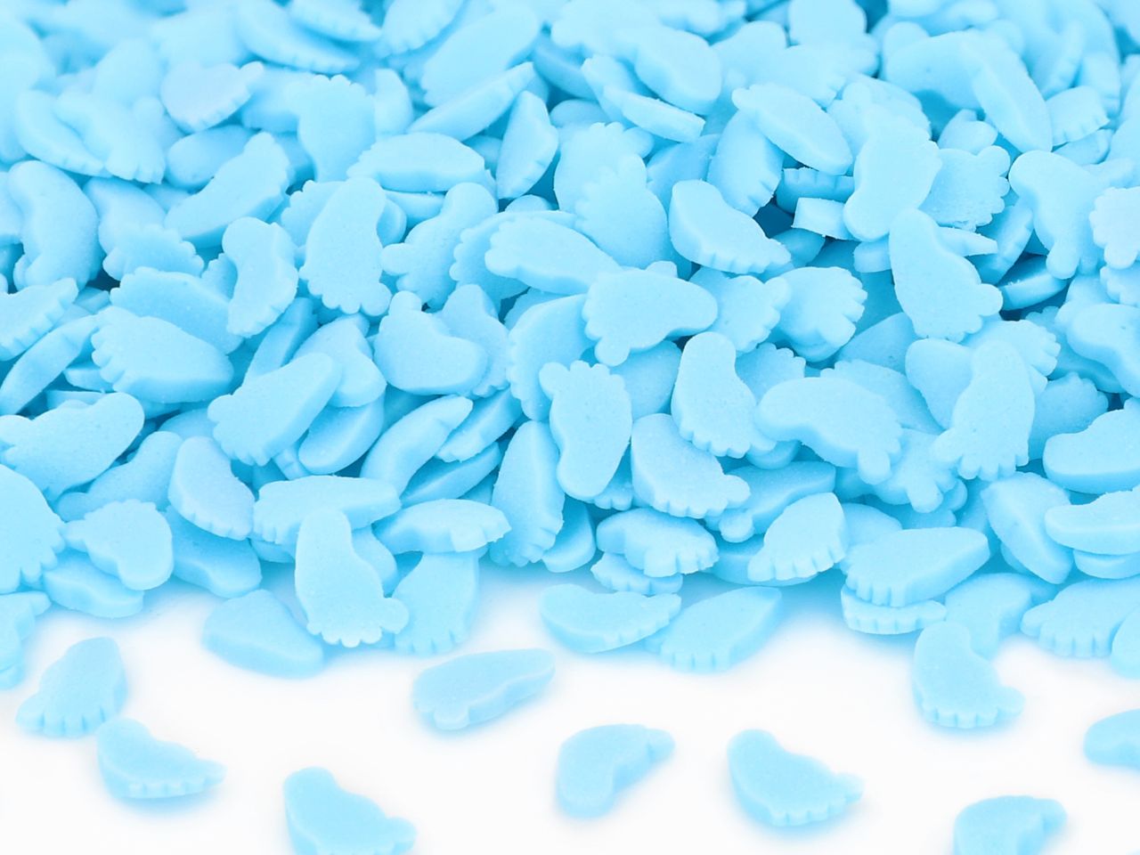 Streudekor Babyfüsschen Blau CM / 70g - Zuckerdekorationen Sugar Sweet Kitchen