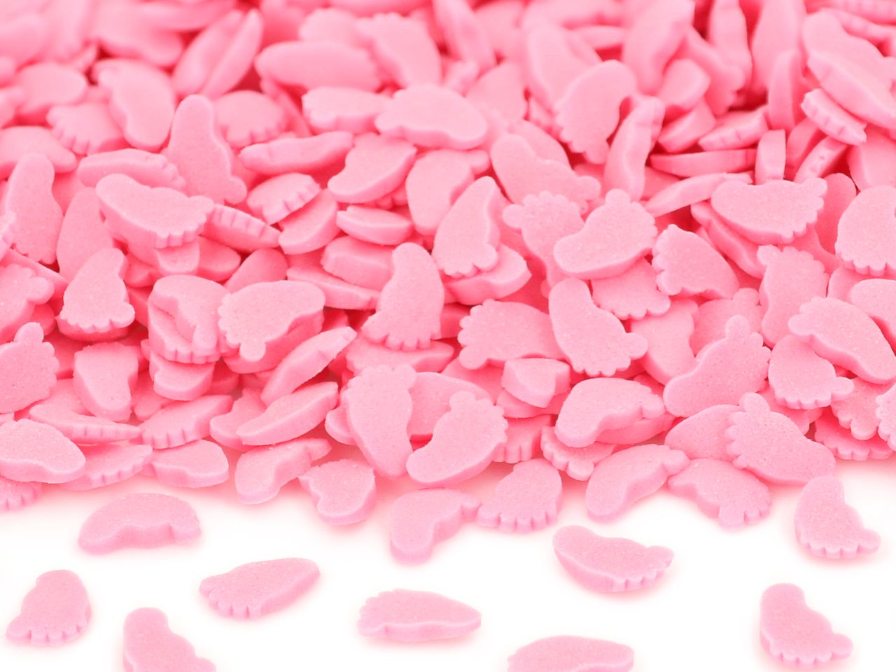 Streudekor Babyfüsschen Rosa CM / 70g - Zuckerdekorationen Sugar Sweet Kitchen