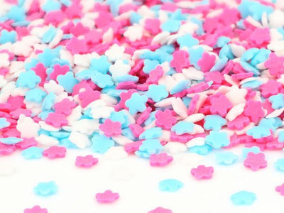 CM Décorations comestibles Fleurs colorées / 50g