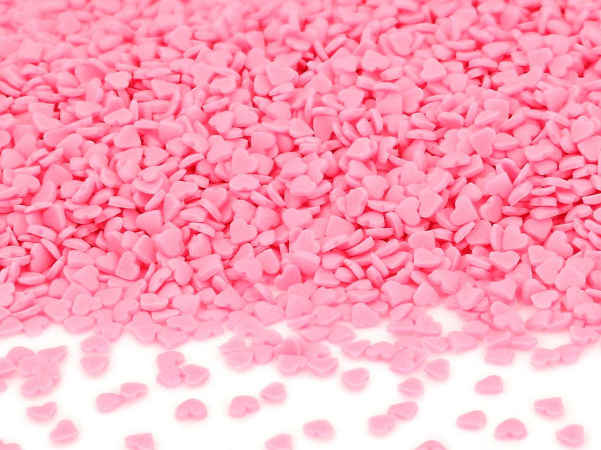 Streudekor Mini Herzen Rosa CM / 70g - Zuckerdekorationen Sugar Sweet Kitchen