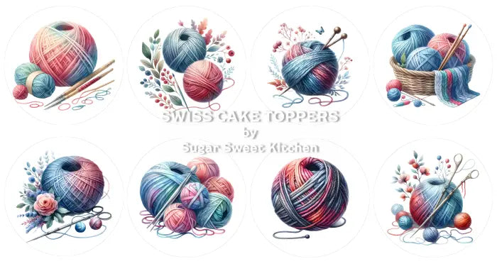 Stricken Cupcakes- & Dessertaufleger 01 - Fondant- Torten- Cupcakeaufleger Sugar Sweet Kitchen