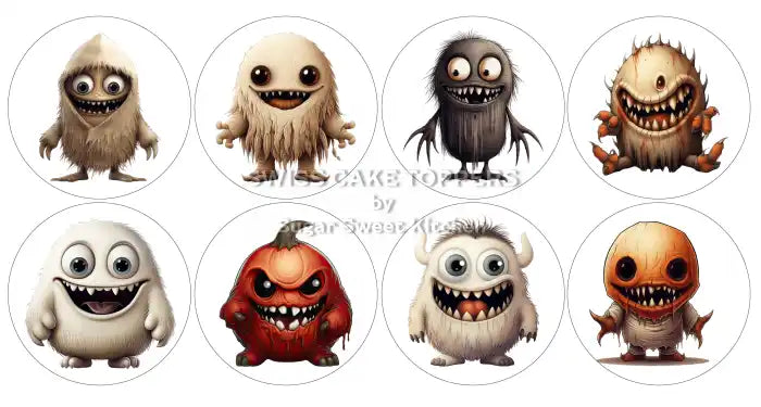 Süsse Monster-Cupcakes- & Dessertaufleger1 - Fondant- Torten- Cupcakeaufleger Sugar Sweet Kitchen