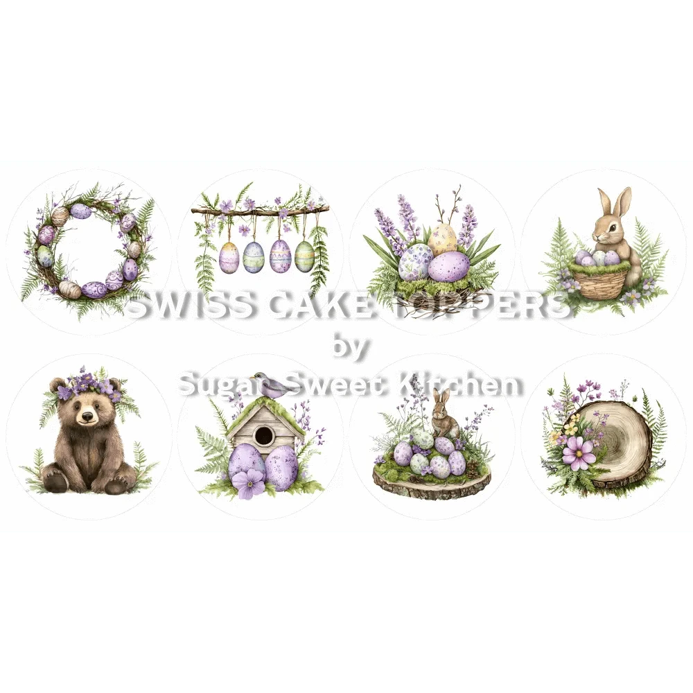 Süsse Oster-Cupcakes- & Dessertaufleger1 - personalisierbar - Fondant- Torten- Cupcakeaufleger Sugar Sweet Kitchen