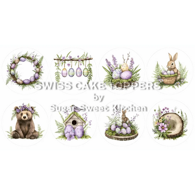 Süsse Oster-Cupcakes- & Dessertaufleger1 - personalisierbar