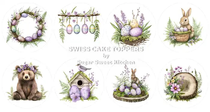 Süsse Oster-Cupcakes- & Dessertaufleger1 - Fondant- Torten- Cupcakeaufleger Sugar Sweet Kitchen