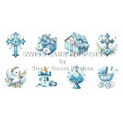 Süsse Taufe-Cupcakes- & Dessertaufleger1 - personalisierbar