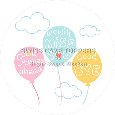 Süsser Abschied-Tortenaufleger - personalisierbar