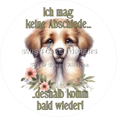 Süsser Abschieds-Tortenaufleger - Bye12 - personalisierbar