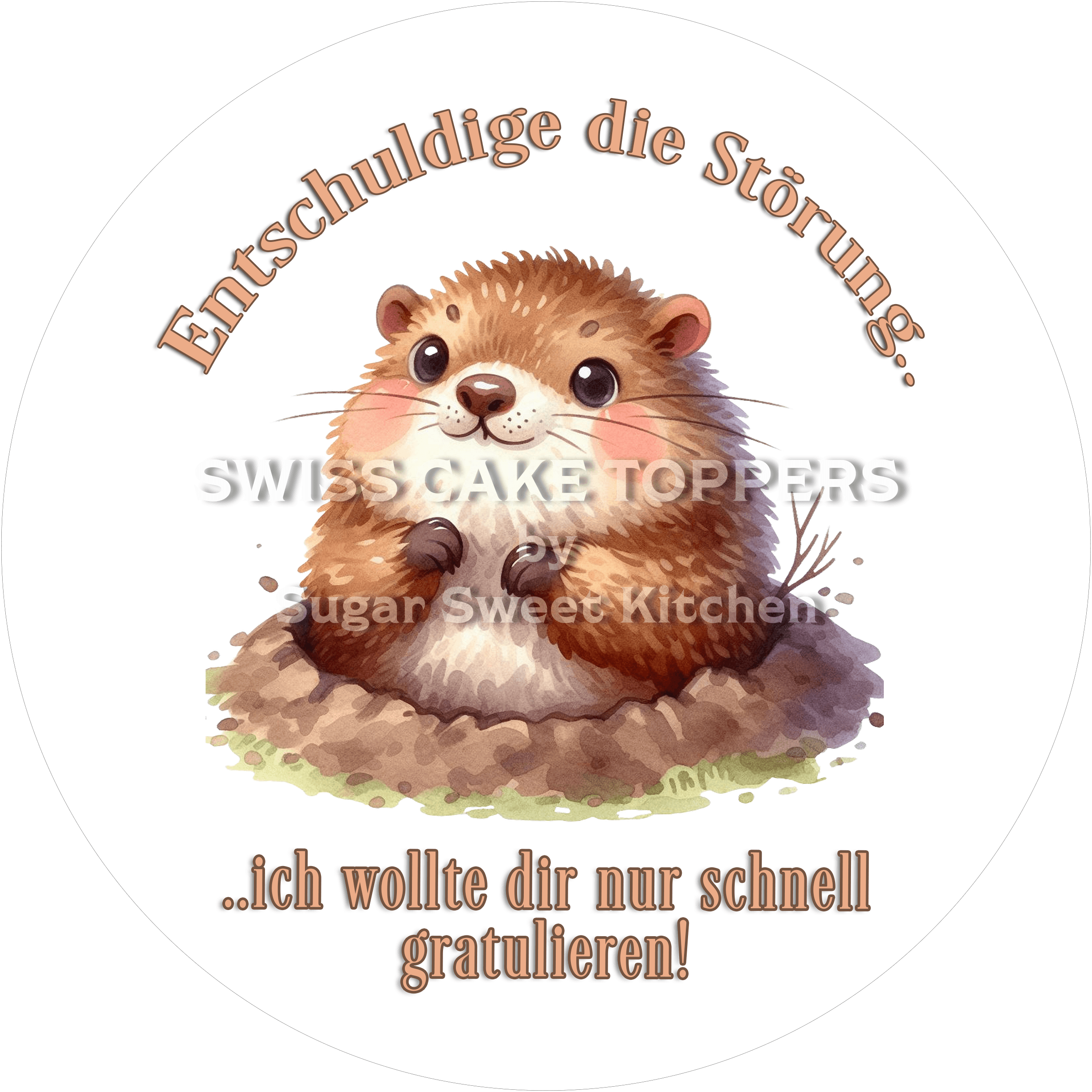 Süsser Abschluss- & Prüfungs-Tortenaufleger8 - personalisierbar - Fondant- Torten- Cupcakeaufleger Sugar Sweet Kitchen