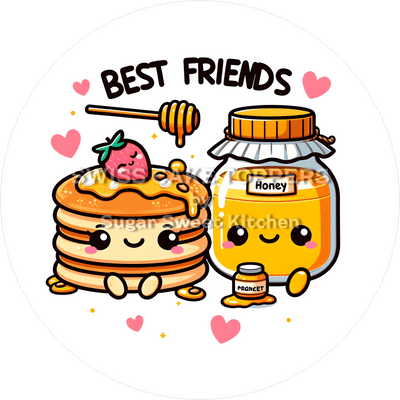 Süsser best Friends-Tortenaufleger - Freunde10 - personalisierbar