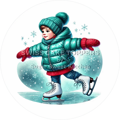 Süsser Eiskunstlauf-Tortenaufleger1 - personalisierbar