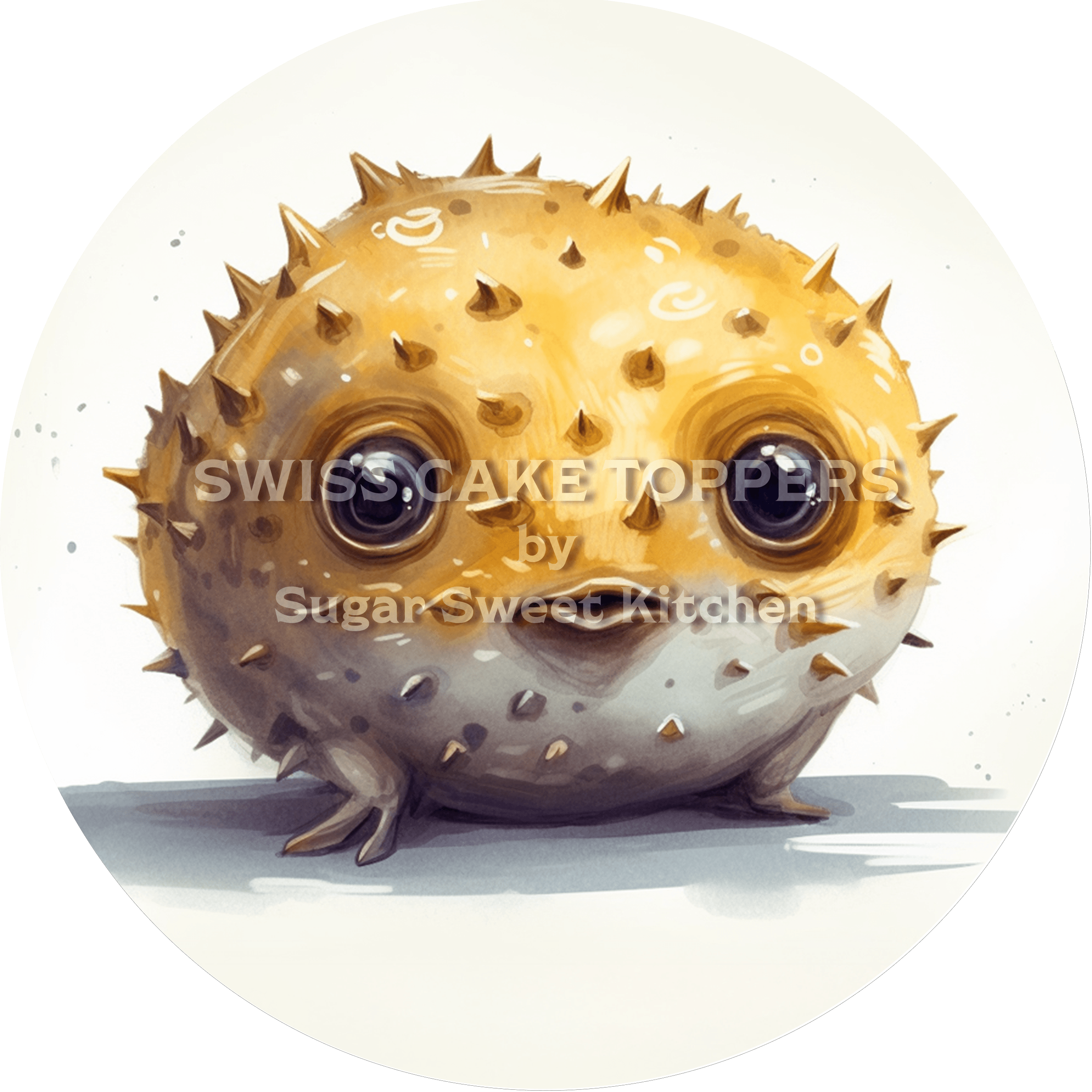 Süsser Fisch-Tortenaufleger3 - personalisierbar - Fondant- Torten- & Cupcakeaufleger Sugar Sweet Kitchen