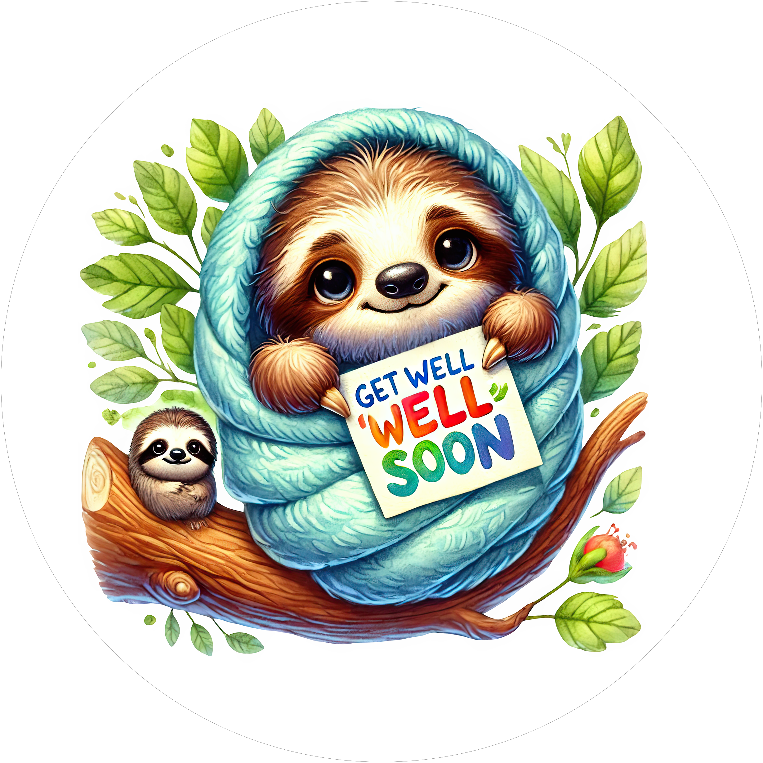 Süsser Get Well Soon-Tortenaufleger 9 - personalisierbar - Fondant- Torten- & Cupcakeaufleger Sugar Sweet Kitchen