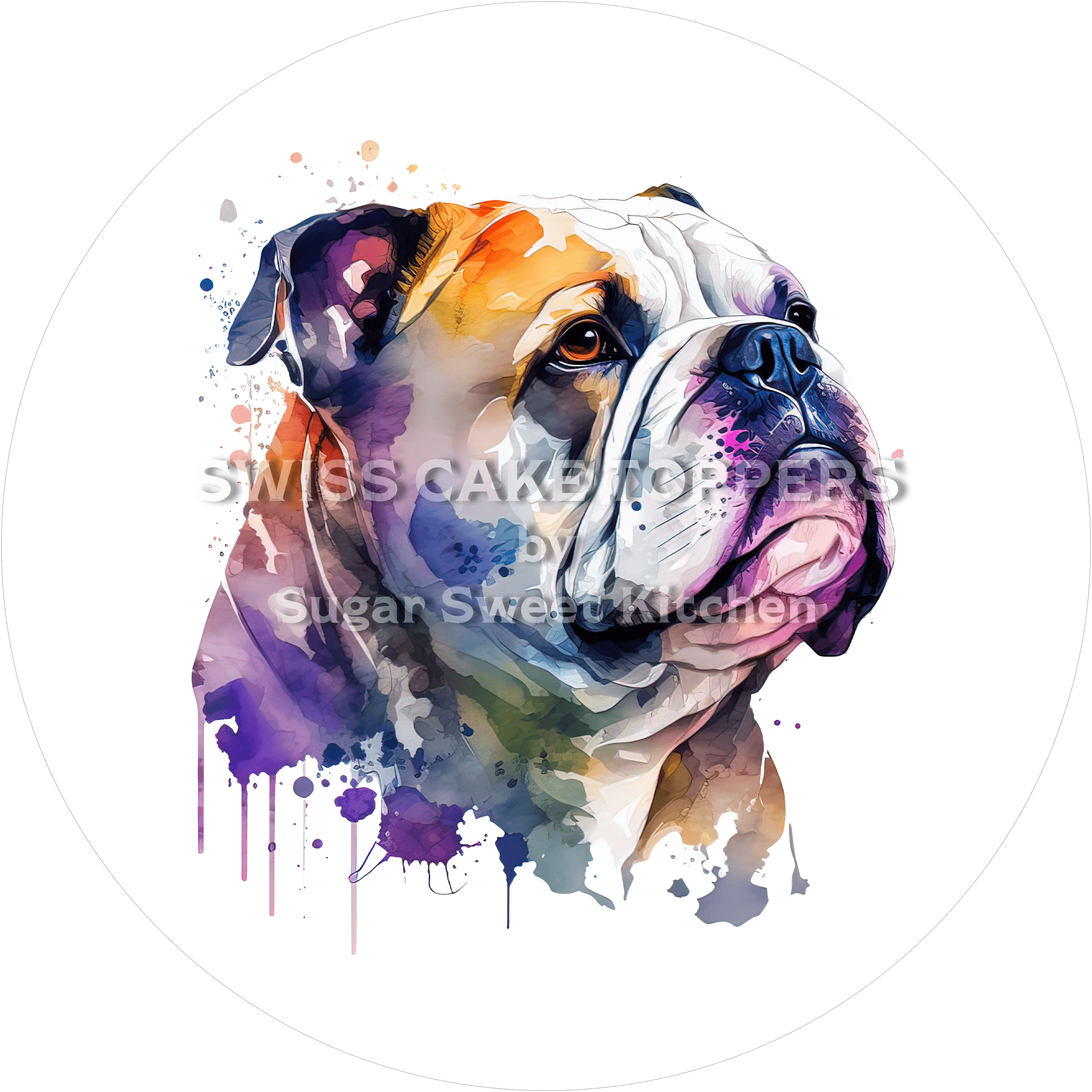 Süsser Hunde-Tortenaufleger2 - personalisierbar - Fondant- Torten- & Cupcakeaufleger Sugar Sweet Kitchen