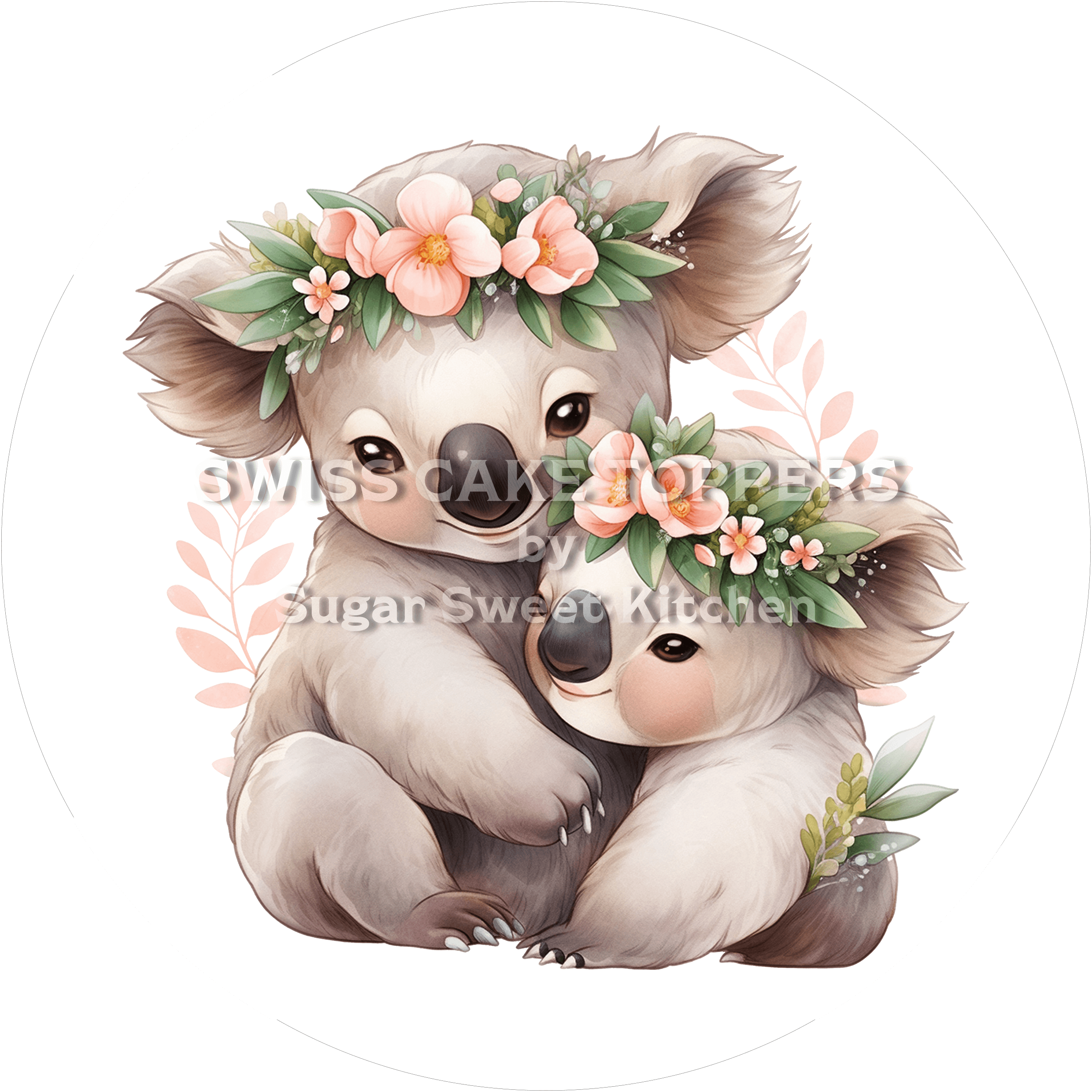 Süsser Koala-Tortenaufleger3 - personalisierbar - Fondant- Torten- & Cupcakeaufleger Sugar Sweet Kitchen