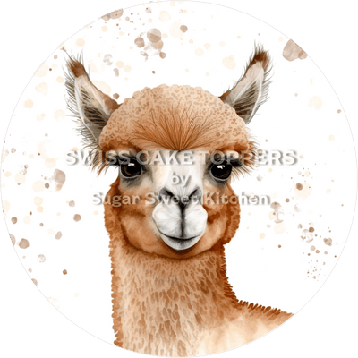 Süsser Lama-Tortenaufleger2 - personalisierbar