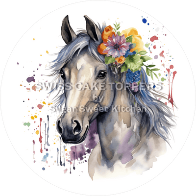 Süsser Pferde-Tortenaufleger1 - personalisierbar
