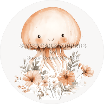 Süsser Quallen-Tortenaufleger1 - personalisierbar