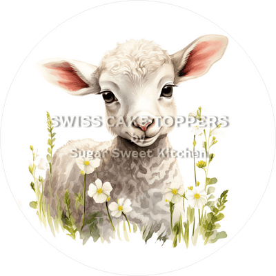 Süsser Schaf-Tortenaufleger2 - personalisierbar