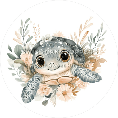 Süsser Schildkröten-Tortenaufleger4 - personalisierbar