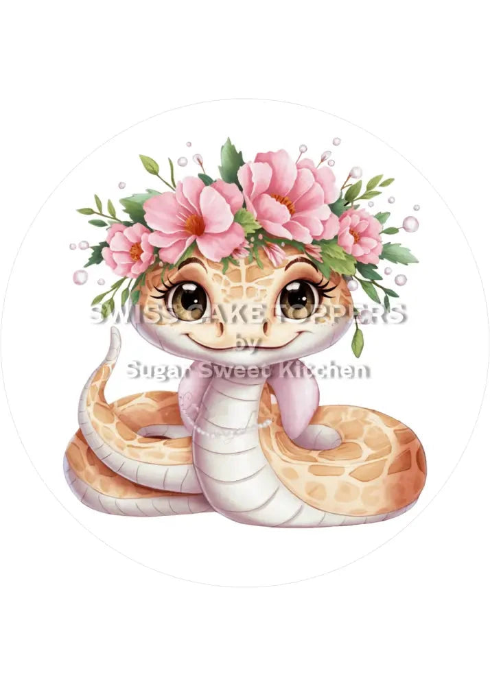 Süsser Schlangen-Tortenaufleger1 - personalisierbar - Fondant- Torten- & Cupcakeaufleger Sugar Sweet Kitchen