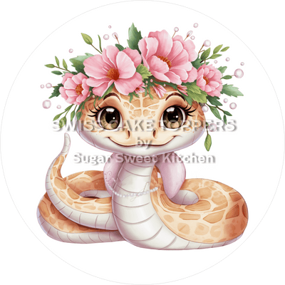 Süsser Schlangen-Tortenaufleger1 - personalisierbar