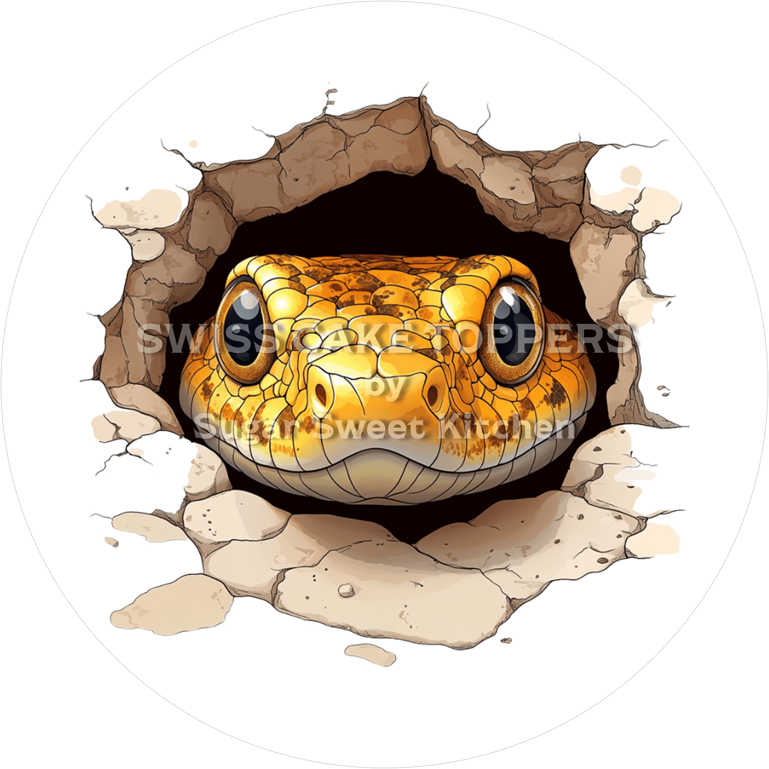 Süsser Schlangen-Tortenaufleger8 - personalisierbar - Fondant- Torten- & Cupcakeaufleger Sugar Sweet Kitchen