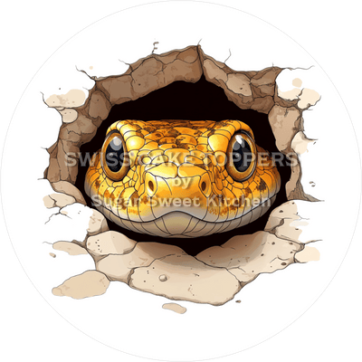 Süsser Schlangen-Tortenaufleger8 - personalisierbar