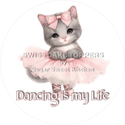 Süsser Tanz-Tortenaufleger - Cat3 -  personalisierbar