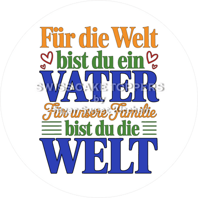 Süsser Tortenaufleger für die Familie21 - personalisierbar