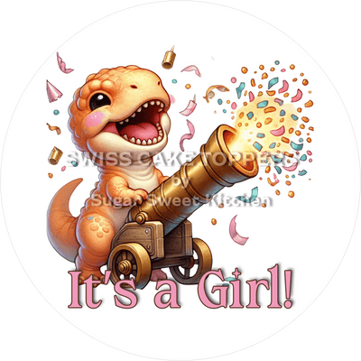 Süsser Tortenaufleger - It's a Girl1 - personalisierbar