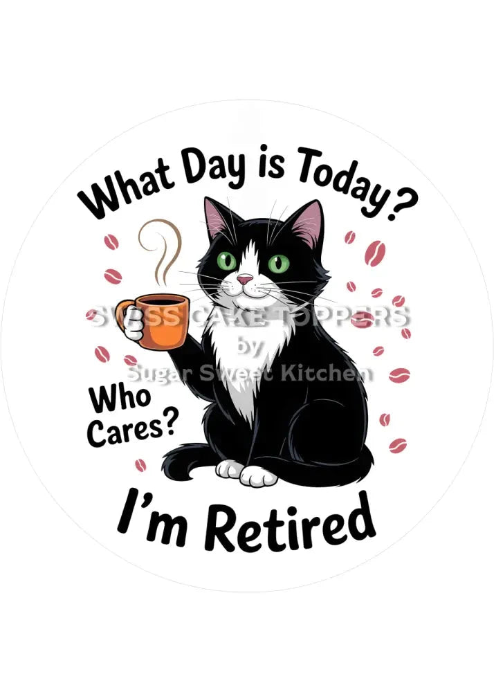 Süsser Tortenaufleger zur Pensionierung11 - personalisierbar - Fondant- Torten- & Cupcakeaufleger Sugar Sweet Kitchen