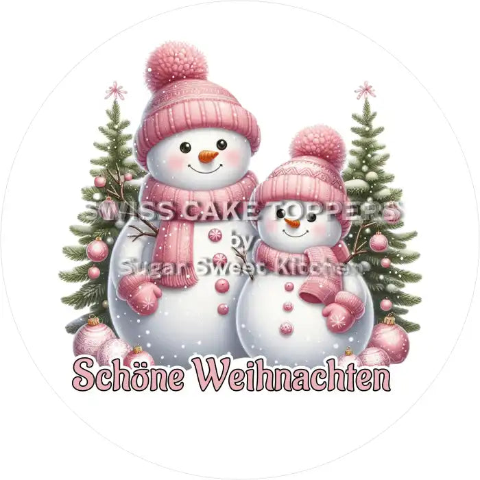 Süsser Weihnachts-Tortenaufleger12 - personalisierbar - Fondant- Torten- & Cupcakeaufleger Sugar Sweet Kitchen