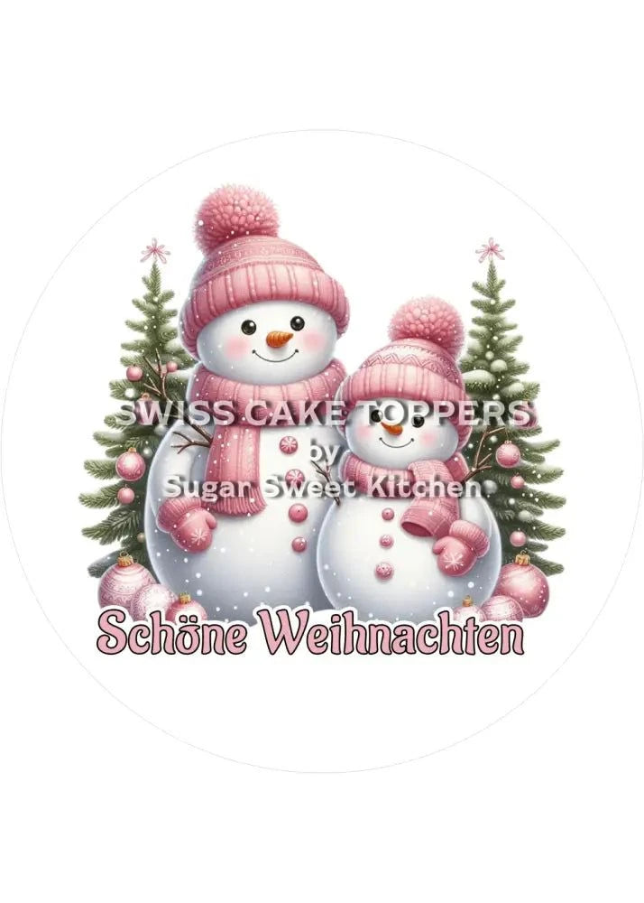 Süsser Weihnachts-Tortenaufleger12 - personalisierbar - Fondant- Torten- & Cupcakeaufleger Sugar Sweet Kitchen