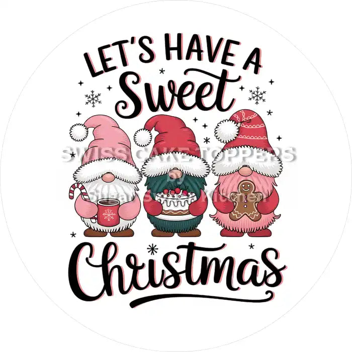 Süsser Weihnachts - Tortenaufleger28 - personalisierbar - Fondant- Torten- & Cupcakeaufleger Sugar Sweet Kitchen