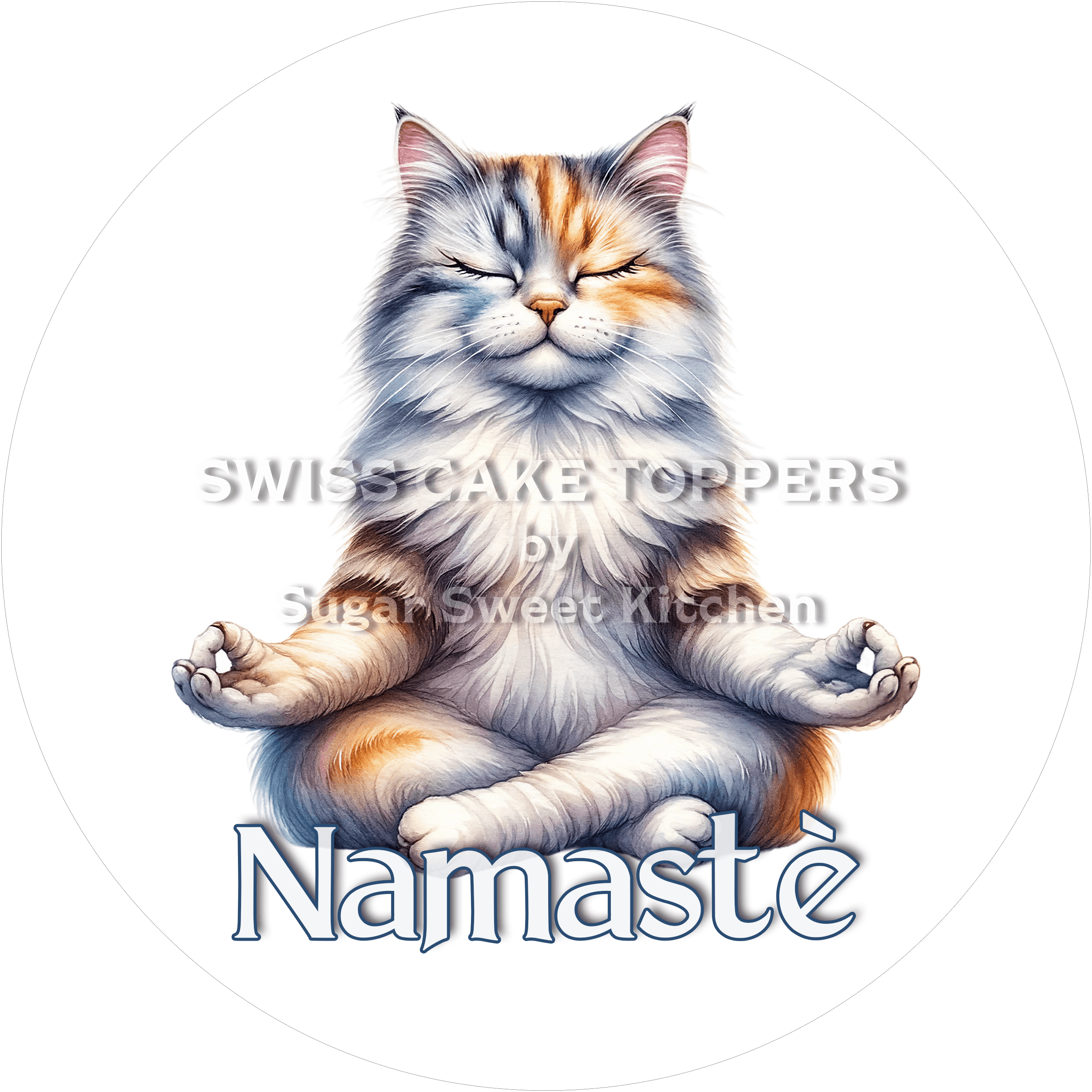 Süsser Yoga-Tortenaufleger - personalisierbar - Fondant- Torten- & Cupcakeaufleger Sugar Sweet Kitchen